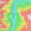 Mapa topográfico Eaux-Chaudes, altitud, relieve