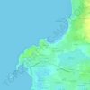 Mapa topográfico Pors Carn, altitud, relieve