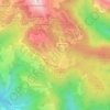 Mapa topográfico Cinque Confini, altitud, relieve