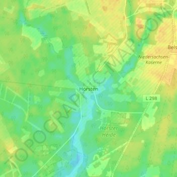 Mapa topográfico Hörsten, altitud, relieve