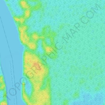 Mapa topográfico Mapa, altitud, relieve