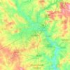 Mapa topográfico Goiânia, altitud, relieve