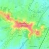 Mapa topográfico Dammartin-en-Goële, altitud, relieve