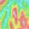 Mapa topográfico Pedra Suíça, altitud, relieve