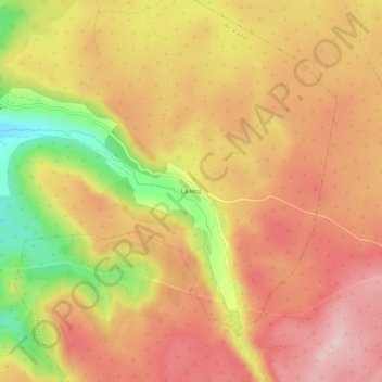 Mapa topográfico La Hoz, altitud, relieve