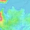 Mapa topográfico A Rega, altitud, relieve