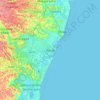 Mapa topográfico Recife, altitud, relieve