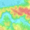 Mapa topográfico Les Barres, altitud, relieve