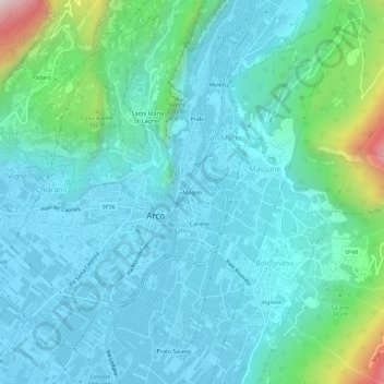 Mapa topográfico Mogno, altitud, relieve