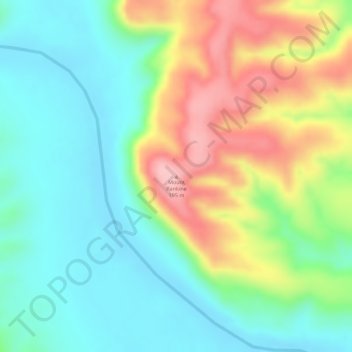 Mapa topográfico Mount Rankine, altitud, relieve