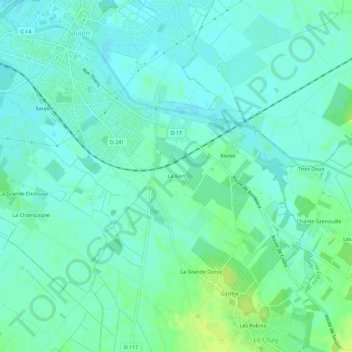 Mapa topográfico Le Fort, altitud, relieve