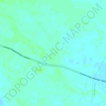 Mapa topográfico La Madera, altitud, relieve