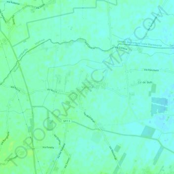 Mapa topográfico Vallalta, altitud, relieve