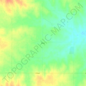 Mapa topográfico Victor, altitud, relieve