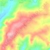 Mapa topográfico Fiães, altitud, relieve