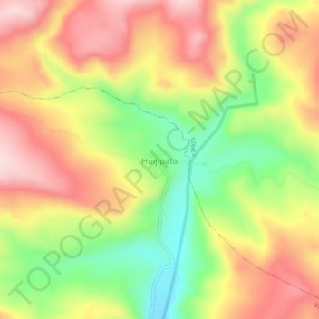 Mapa topográfico Huijipata, altitud, relieve