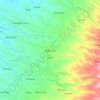 Mapa topográfico Pakis Aji, altitud, relieve
