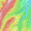 Mapa topográfico Les Fogès, altitud, relieve