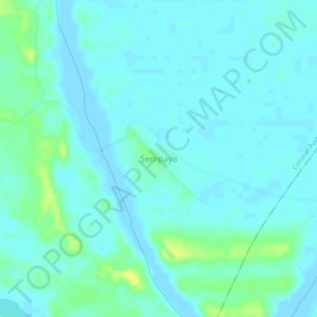 Mapa topográfico Sempaya, altitud, relieve