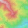 Mapa topográfico Paramo Del Buey, altitud, relieve