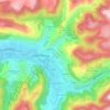 Mapa topográfico Les Combes, altitud, relieve