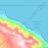 Mapa topográfico Fajã do Belo, altitud, relieve