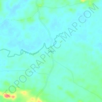 Mapa topográfico Sape, altitud, relieve