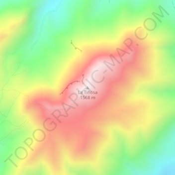 Mapa topográfico La Tiñosa, altitud, relieve