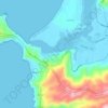 Mapa topográfico Queule, altitud, relieve