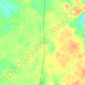 Mapa topográfico La Ye, altitud, relieve
