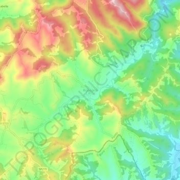 Mapa topográfico Roboaro, altitud, relieve