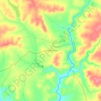 Mapa topográfico Coutoda Serrinha, altitud, relieve