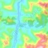 Mapa topográfico Secretário, altitud, relieve
