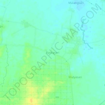 Mapa topográfico Rancasari, altitud, relieve