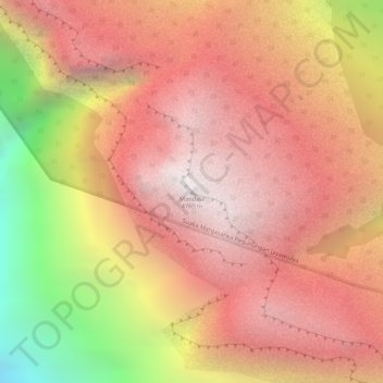 Mapa topográfico Mandala, altitud, relieve
