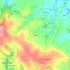 Mapa topográfico Les Porées, altitud, relieve