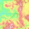 Mapa topográfico Routt County, altitud, relieve