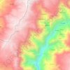 Mapa topográfico Quechualla, altitud, relieve