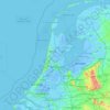 Mapa topográfico Holanda, altitud, relieve