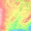 Mapa topográfico Río Misisipí, altitud, relieve