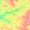 Mapa topográfico Durazno, altitud, relieve