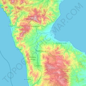 Mapa topográfico CS, altitud, relieve