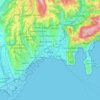 Mapa topográfico Niza, altitud, relieve