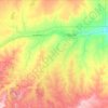 Mapa topográfico Bent County, altitud, relieve