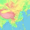 Mapa topográfico China, altitud, relieve