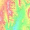 Mapa topográfico Cachi, altitud, relieve