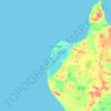 Mapa topográfico Kotzebue, altitud, relieve