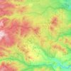 Mapa topográfico Gilpin County, altitud, relieve