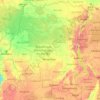 Mapa topográfico República Democrática del Congo, altitud, relieve