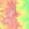 Mapa topográfico Colorado, altitud, relieve